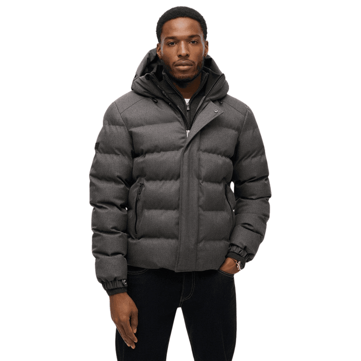 Superdry Hooded Tweed Sports Puffer Jacket