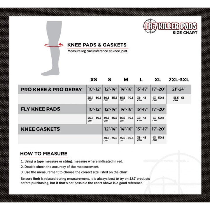 187 Killer Pads Knee Gasket Pads