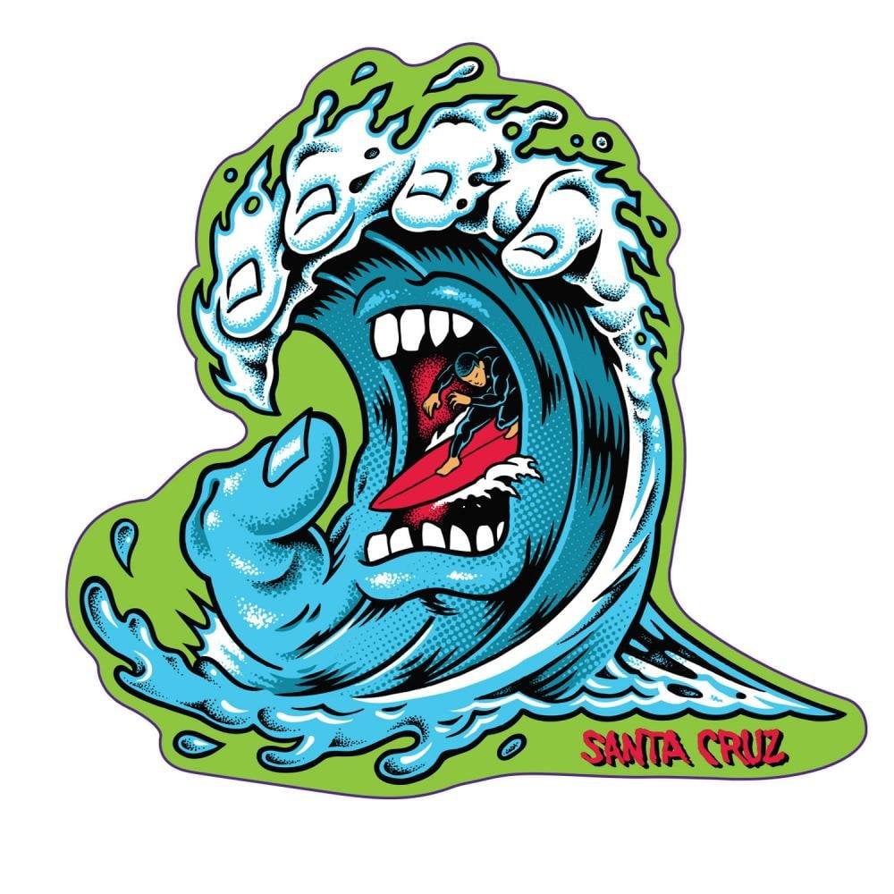 Santa Cruz Screaming Wave Stickers (10 Pack)
