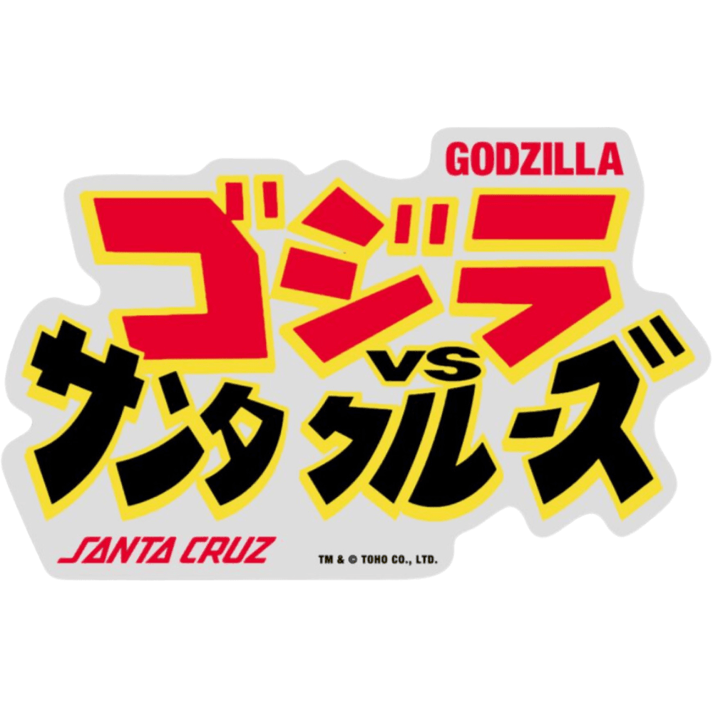 Santa Cruz  Godzilla vs Santa Cruz Clear Stickers