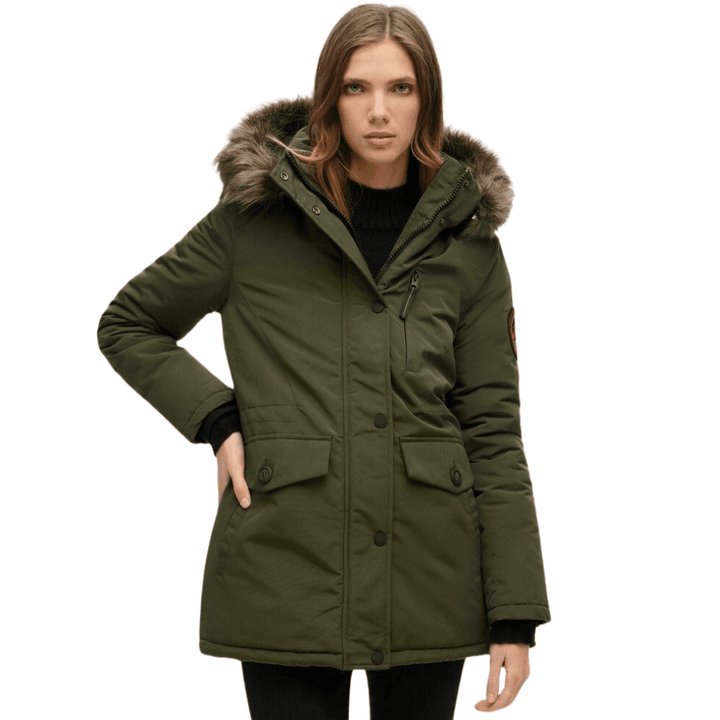 Superdry Everest Faux Fur Hooded Parka Coat