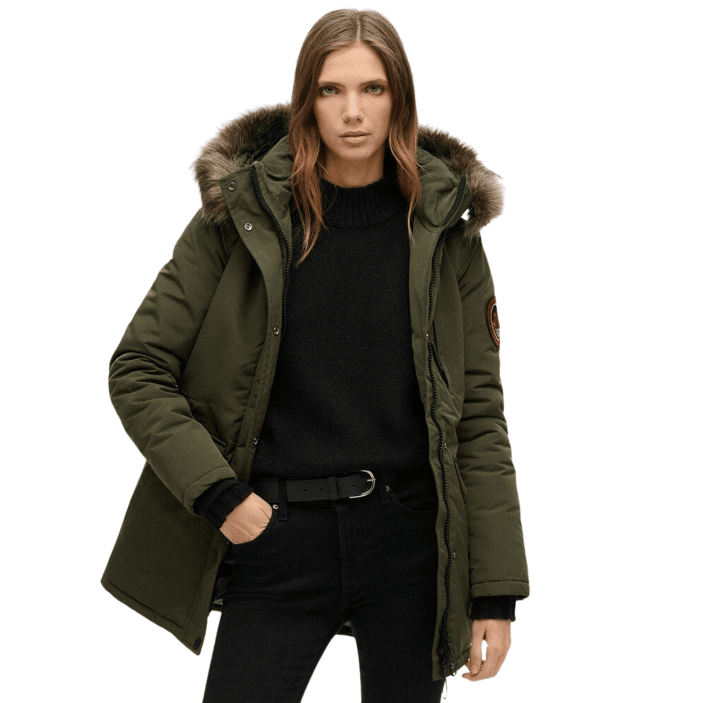 Superdry Everest Faux Fur Hooded Parka Coat