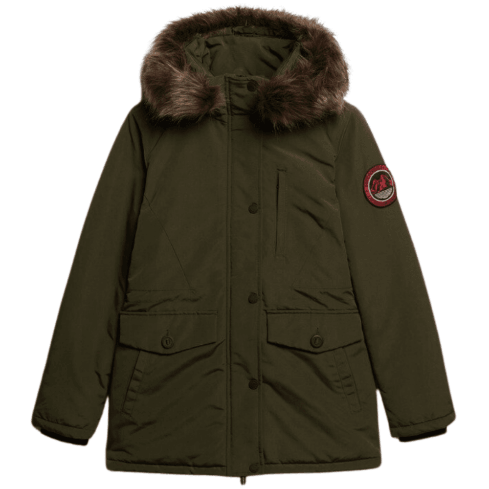 Superdry Everest Faux Fur Hooded Parka Coat