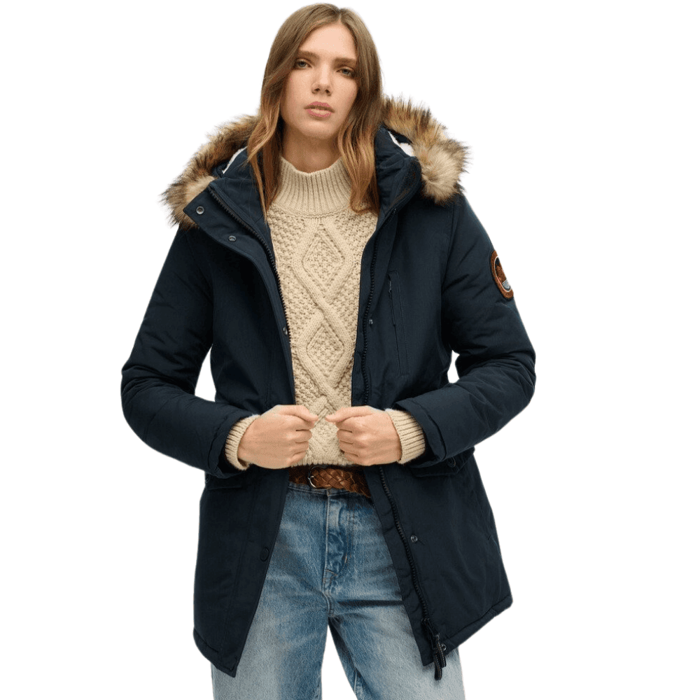 Superdry Everest Faux Fur Hooded Parka Coat