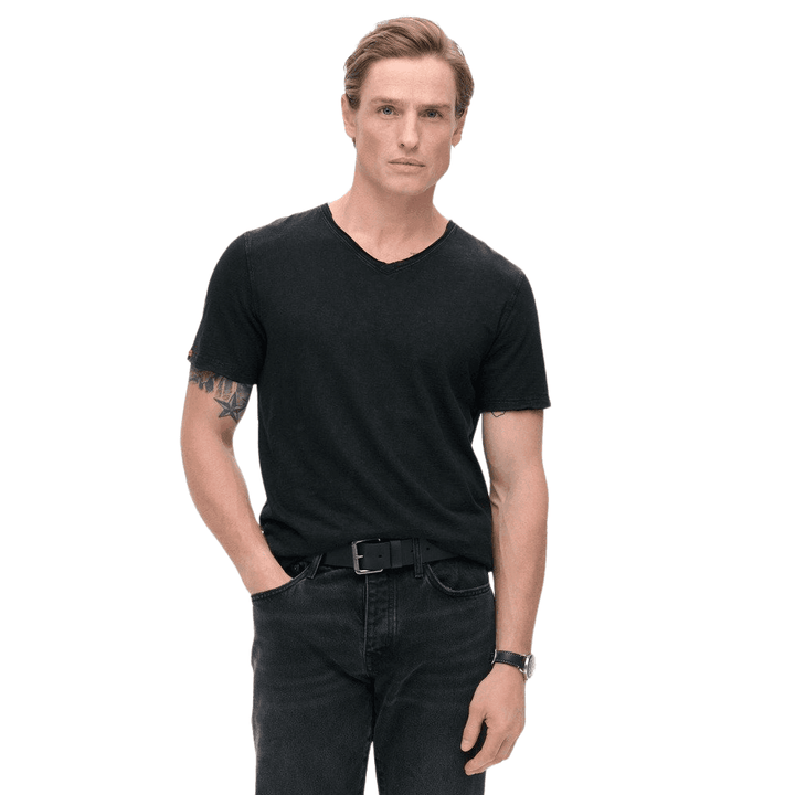 Superdry Raw Edge Slub V T-Shirt