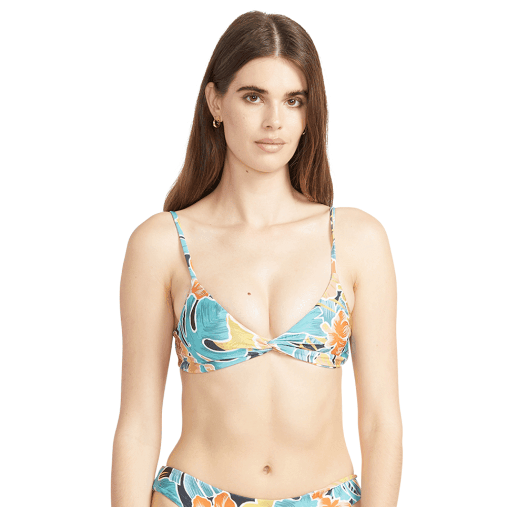 Volcom Take It Easy Vneck Twist Crop Top