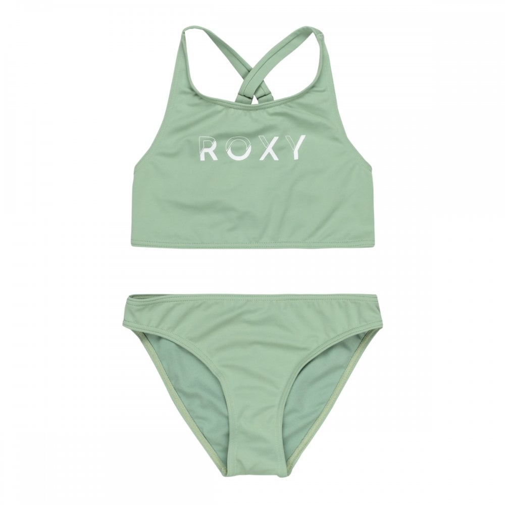 Roxy Solid Active Rg Crop Top Set Swimsuit