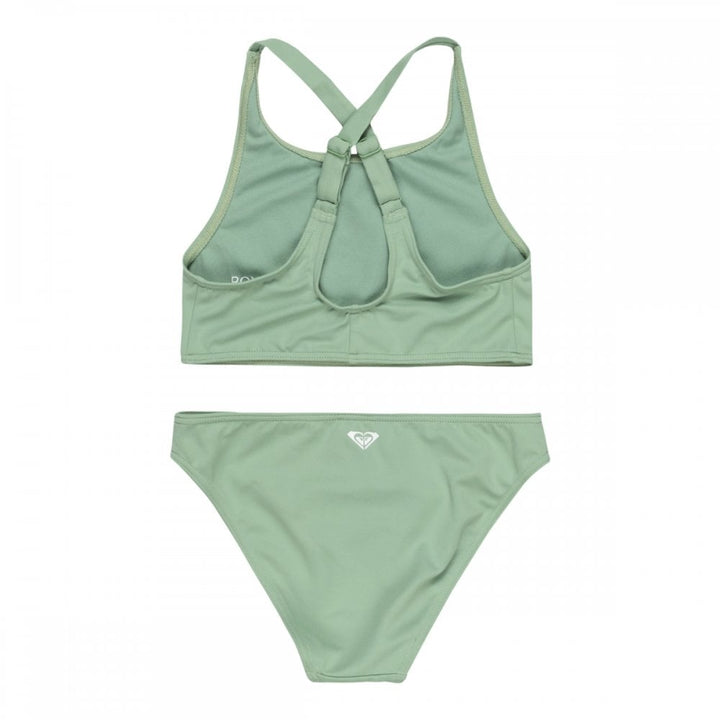 Roxy Solid Active Rg Crop Top Set Swimsuit