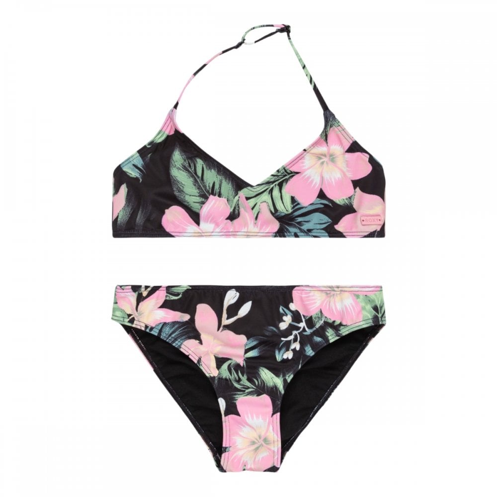 Roxy Shadow Floral Brasic Tri Set Swimsuit