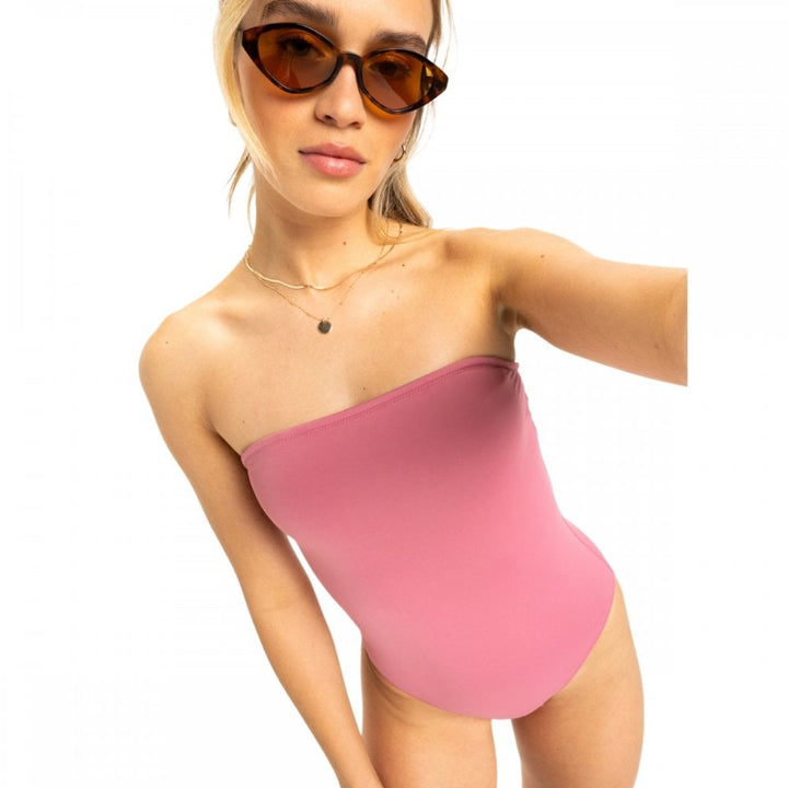 Roxy Sd Beach Classics Bandeau Op Swimsuit
