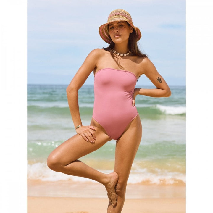 Roxy Sd Beach Classics Bandeau Op Swimsuit