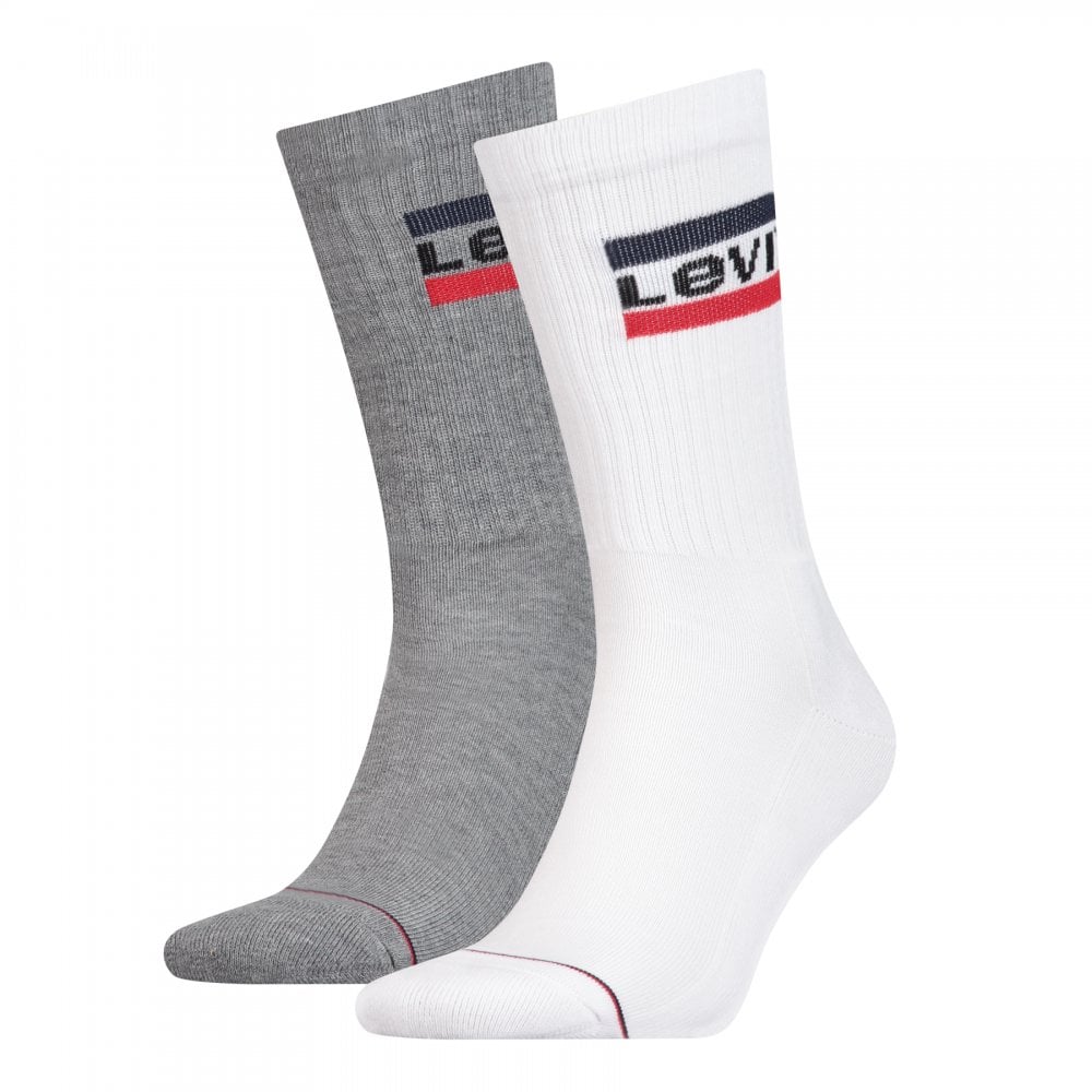 Levis Regular Cut Sportswear Logo 2 Pack Socks