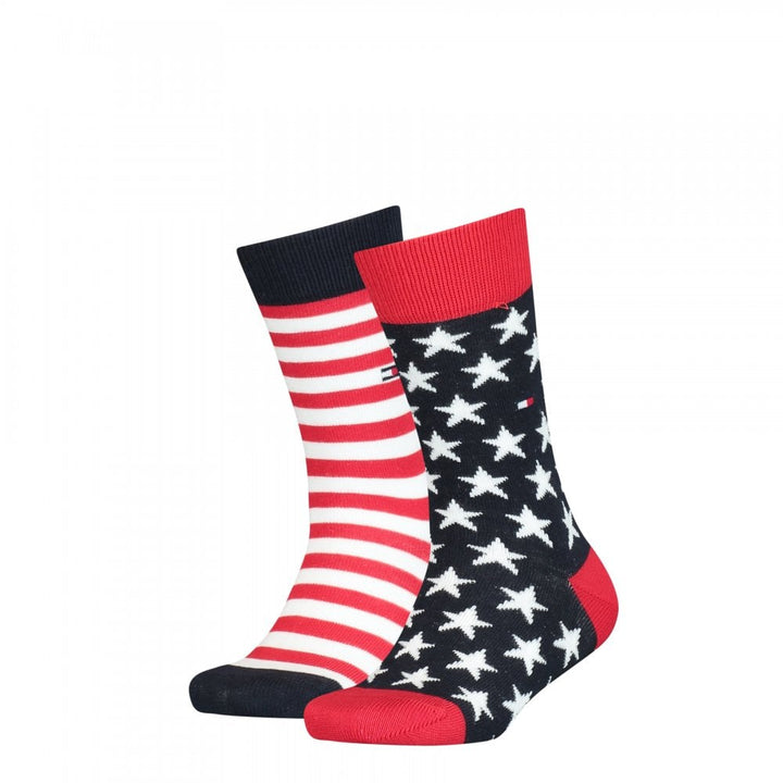 Tommy Hilfiger Kids 2 Pack Stars And Stripes Socks