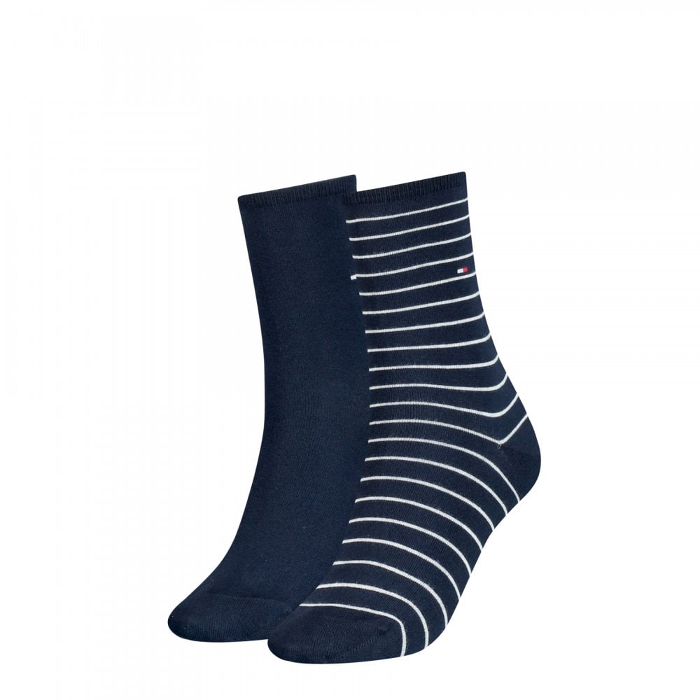 Tommy Hilfiger Women 2 Pack Small Stripe Socks