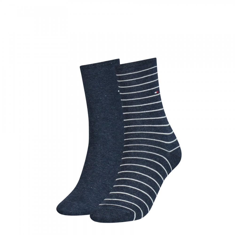 Tommy Hilfiger Women 2 Pack Small Stripe Socks