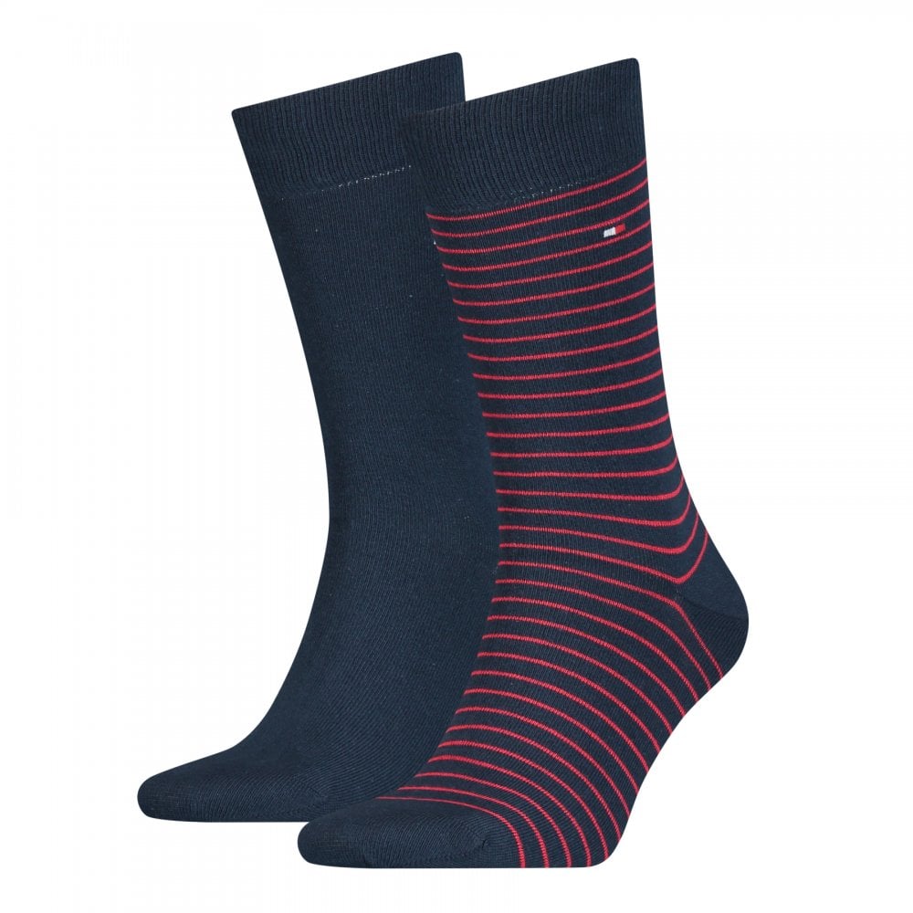 Tommy Hilfiger Men Small Stripe Sock 2 Pack Socks
