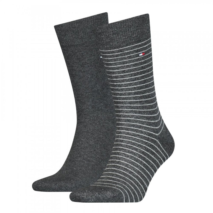 Tommy Hilfiger Men Small Stripe Sock 2 Pack Socks