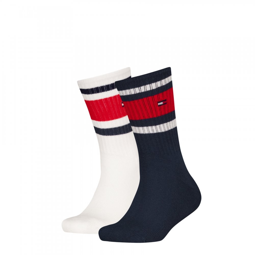 Tommy Hilfiger Kids 2 Pack Sport Stripe Socks