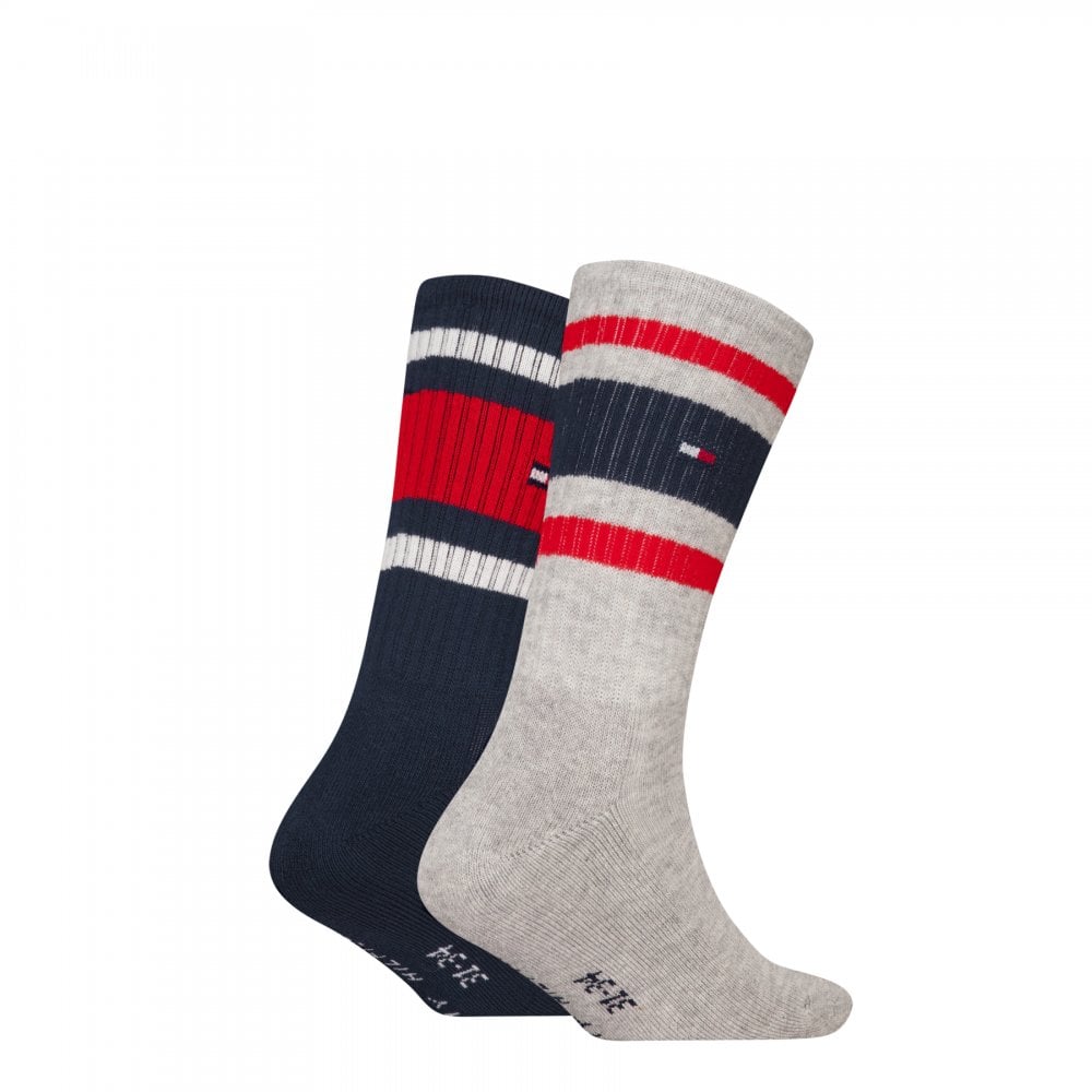 Tommy Hilfiger Kids 2 Pack Sport Stripe Socks