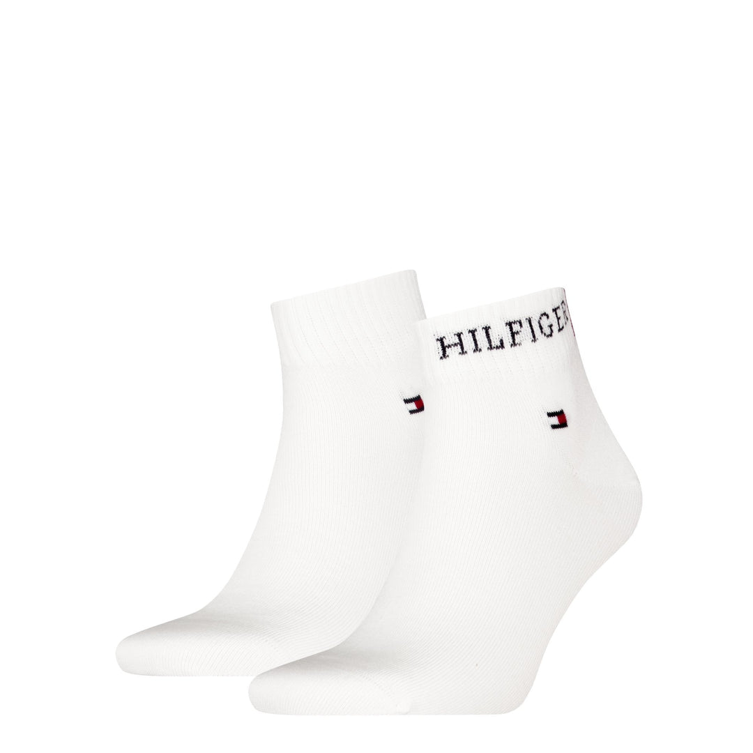 Tommy Hilfiger Men Quarter 2 Pack Hilfiger Tab Socks