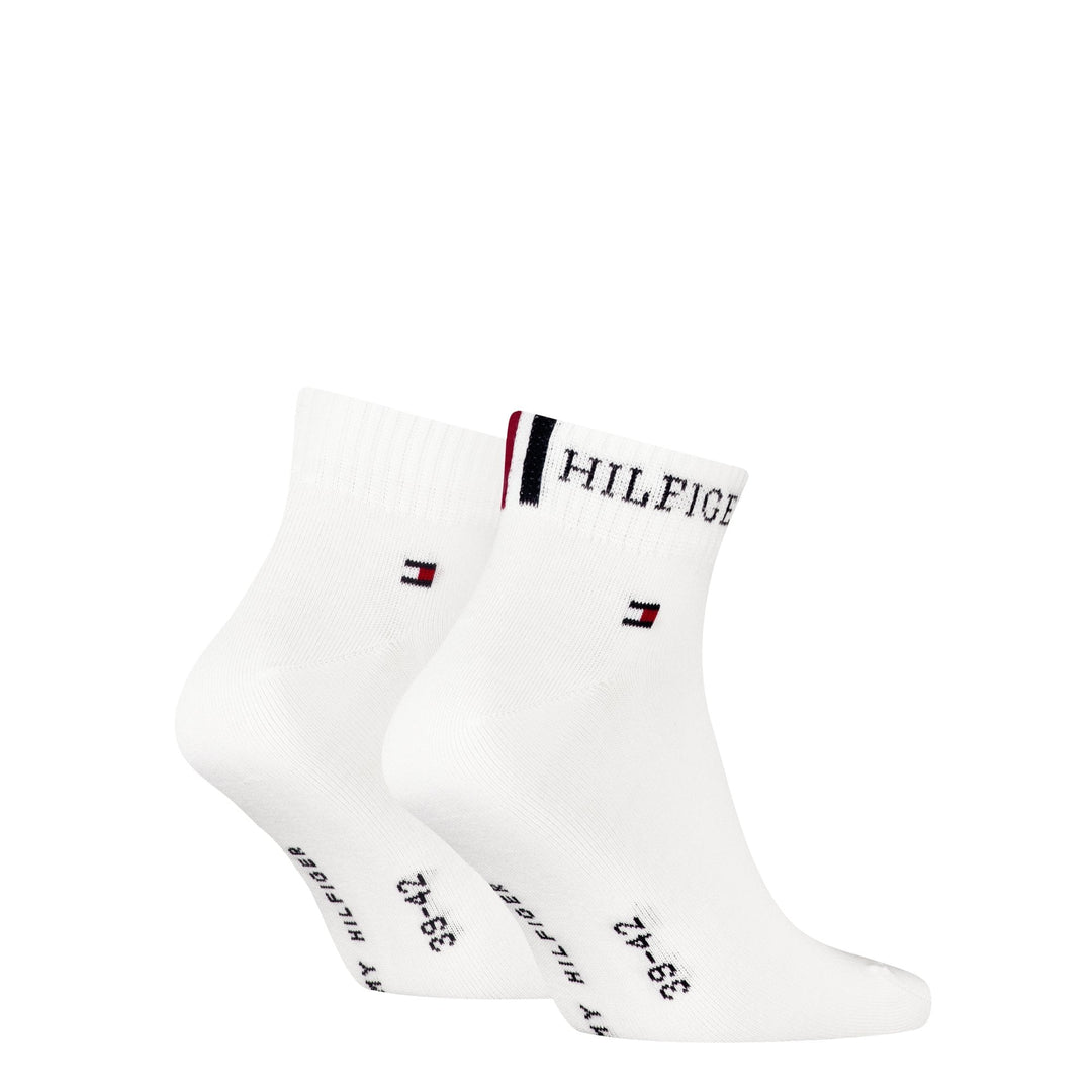 Tommy Hilfiger Men Quarter 2 Pack Hilfiger Tab Socks