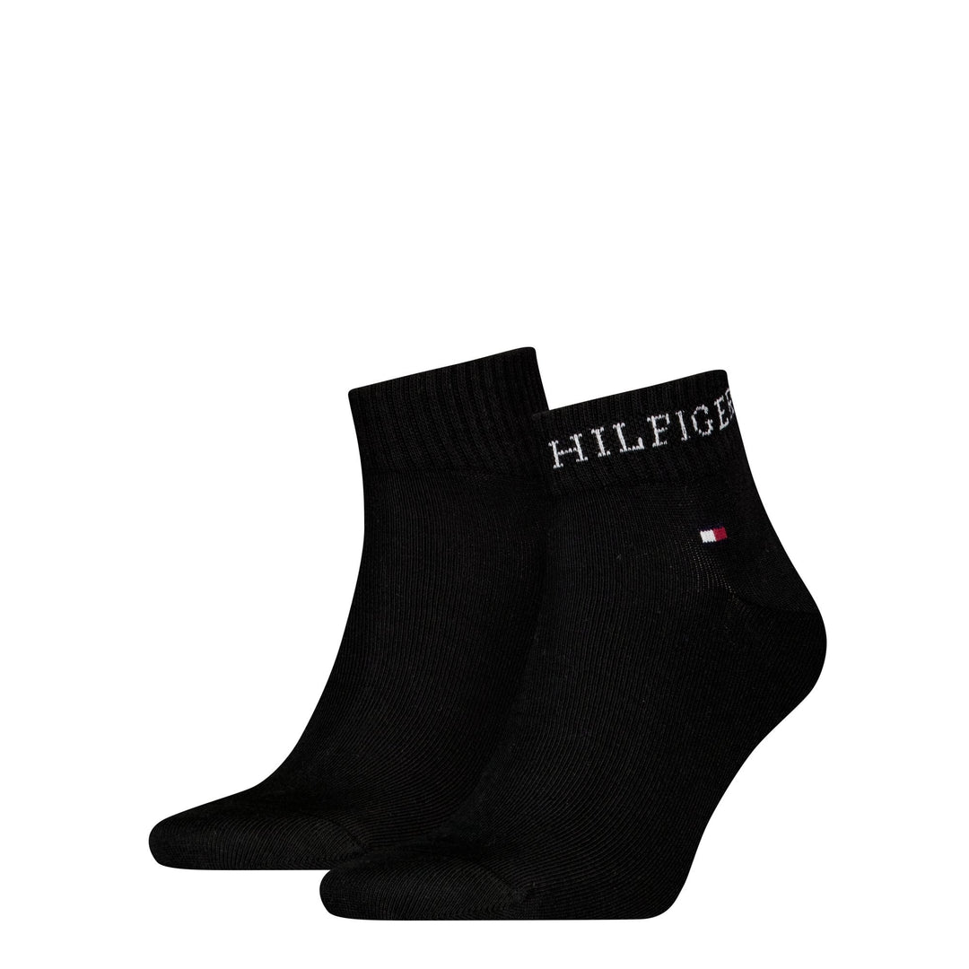 Tommy Hilfiger Men Quarter 2 Pack Hilfiger Tab Socks