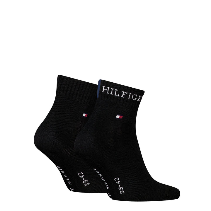 Tommy Hilfiger Men Quarter 2 Pack Hilfiger Tab Socks