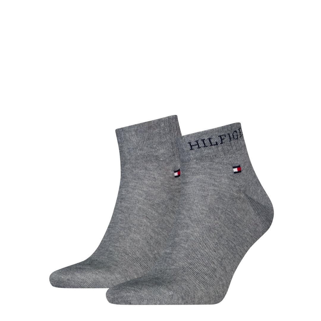 Tommy Hilfiger Men Quarter 2 Pack Hilfiger Tab Socks