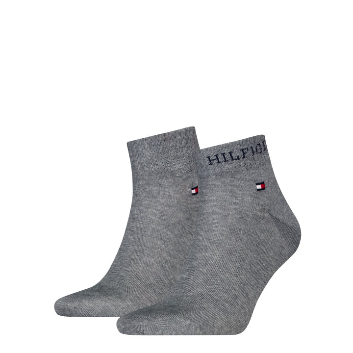 Tommy Hilfiger Men Quarter 2 Pack Hilfiger Tab Socks