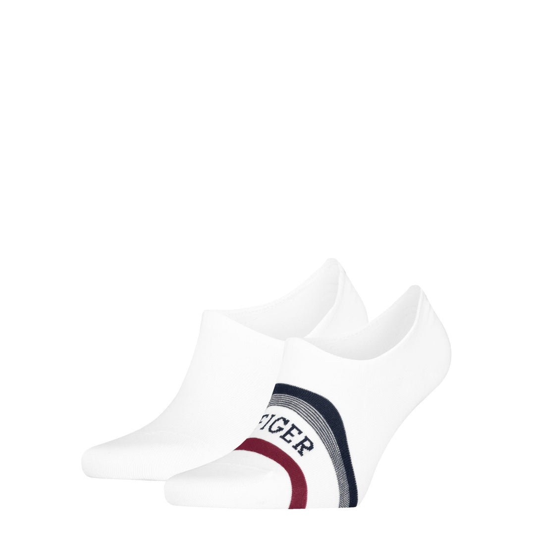 Tommy Hilfiger Men Footie 2 Pack Hilfiger Tab Socks