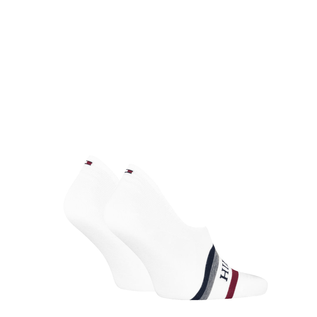 Tommy Hilfiger Men Footie 2 Pack Hilfiger Tab Socks