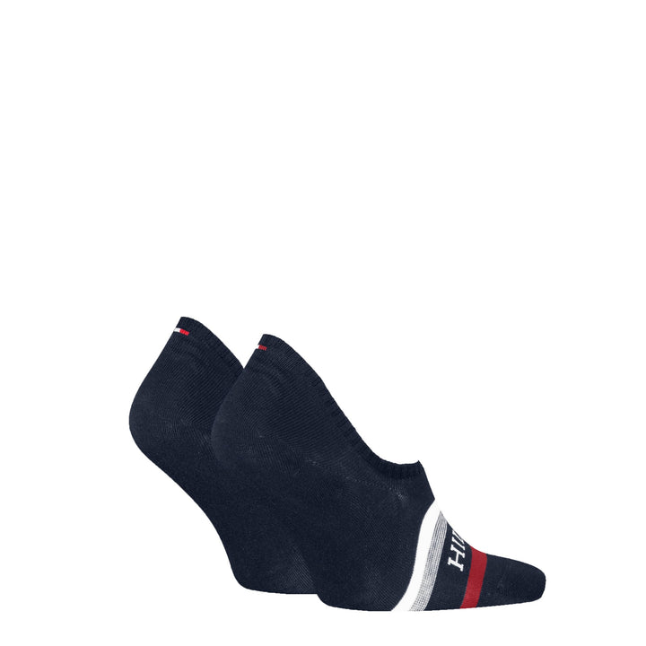 Tommy Hilfiger Men Footie 2 Pack Hilfiger Tab Socks