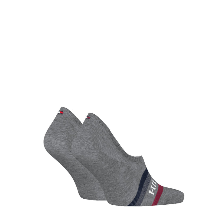 Tommy Hilfiger Men Footie 2 Pack Hilfiger Tab Socks