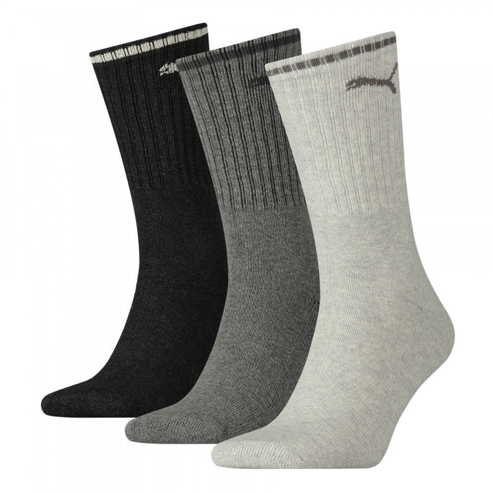 Puma Unisex Striped Crew 3 Pack Socks