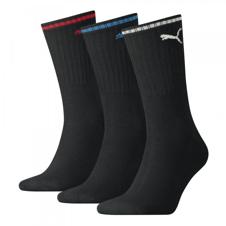 Puma Unisex Striped Crew 3 Pack Socks