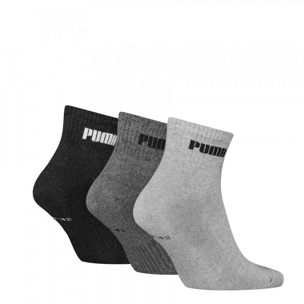 Puma Unisex Cushioned Next Quarter 3 Pack Socks