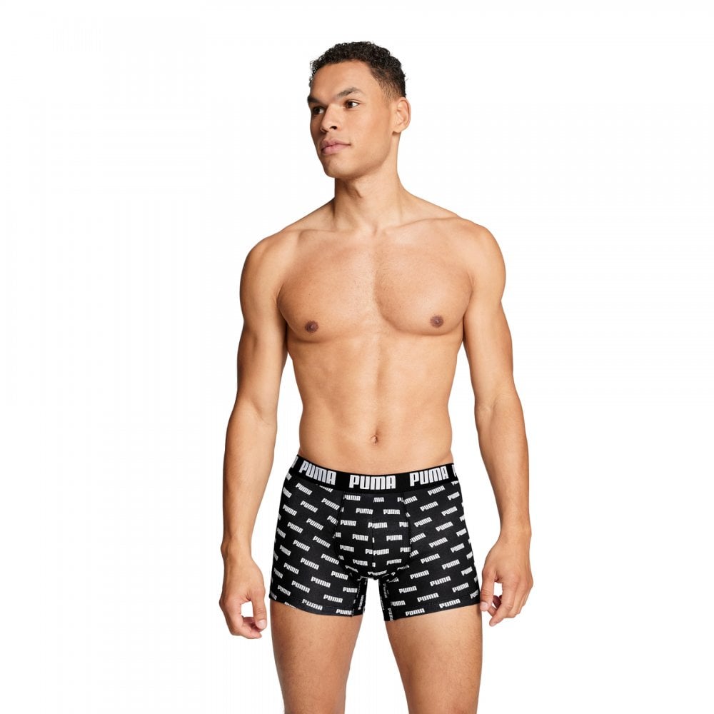 Puma Men Everyday Logo Print Boxers 2 Pack