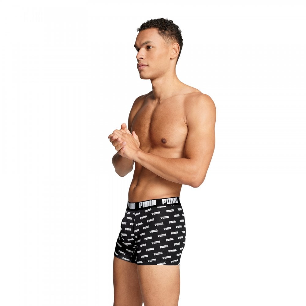 Puma Men Everyday Logo Print Boxers 2 Pack
