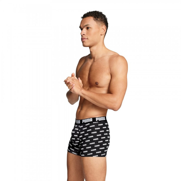 Puma Men Everyday Logo Print Boxers 2 Pack