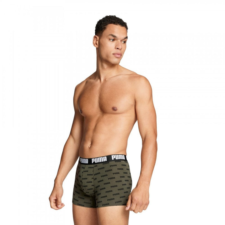 Puma Men Everyday Logo Print Boxers 2 Pack