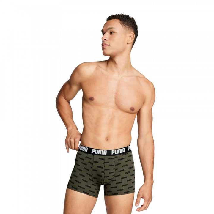 Puma Men Everyday Logo Print Boxers 2 Pack