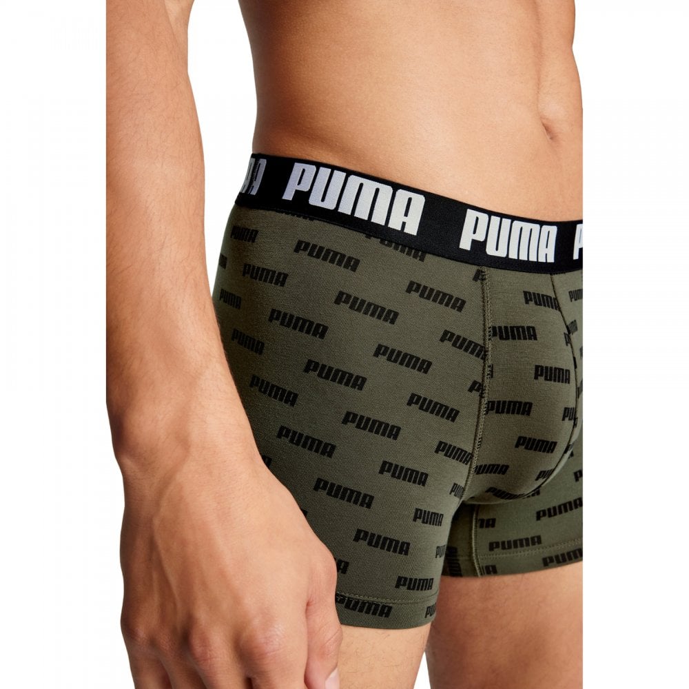 Puma Men Everyday Logo Print Boxers 2 Pack