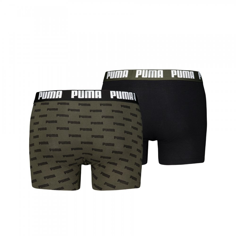 Puma Men Everyday Logo Print Boxers 2 Pack