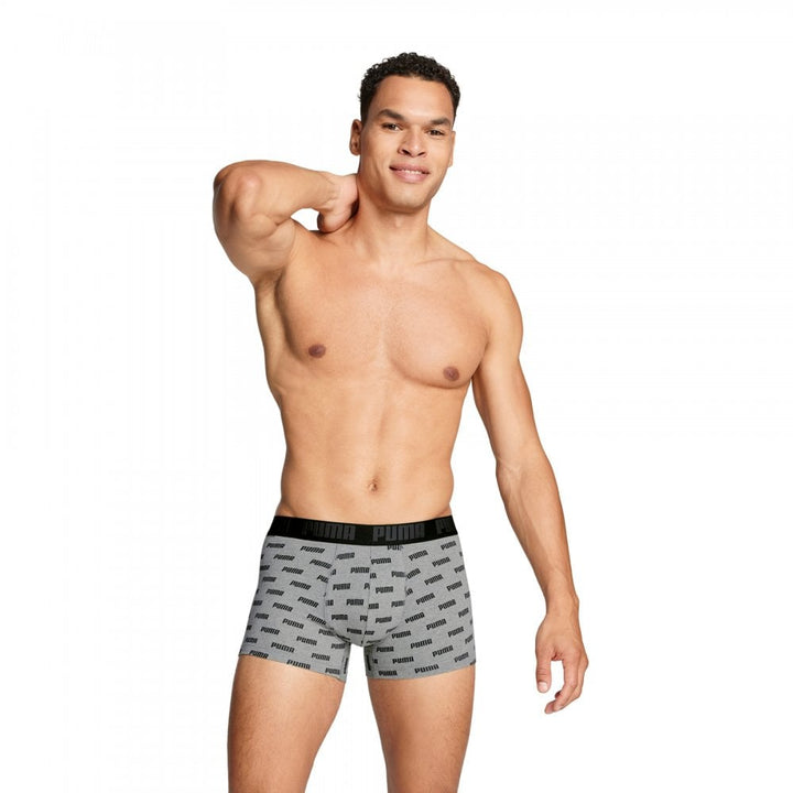 Puma Men Everyday Logo Print Boxers 2 Pack