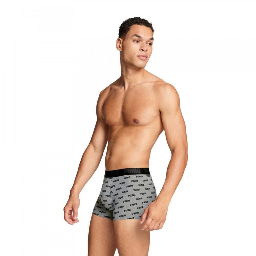 Puma Men Everyday Logo Print Boxers 2 Pack