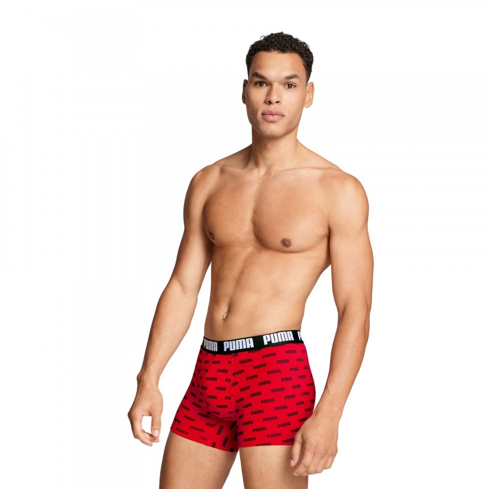 Puma Men Everyday Logo Print Boxers 2 Pack