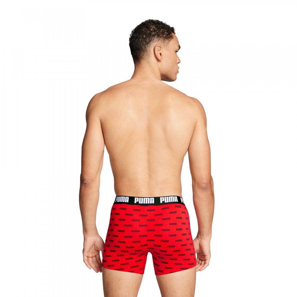 Puma Men Everyday Logo Print Boxers 2 Pack