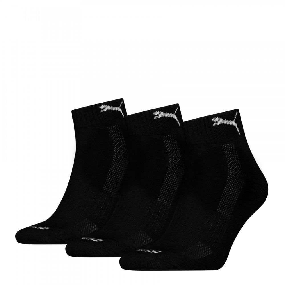 Puma Unisex Cushioned Quarter 3 Pack Socks