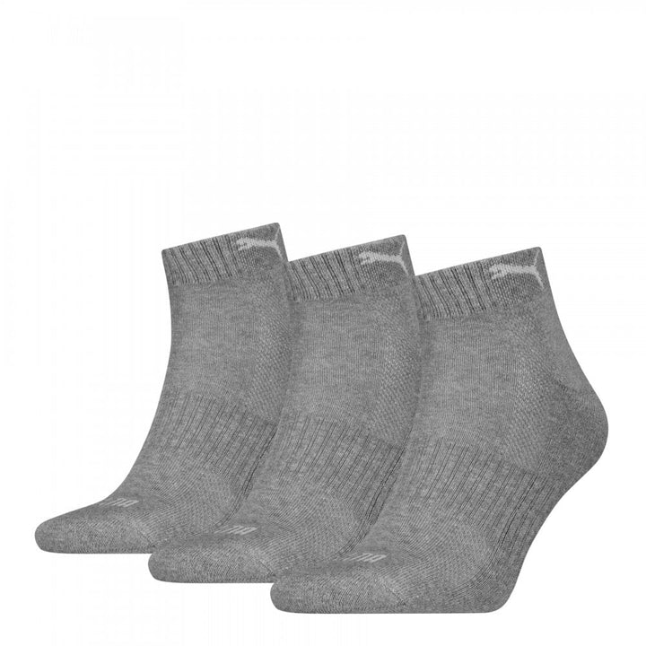 Puma Unisex Cushioned Quarter 3 Pack Socks