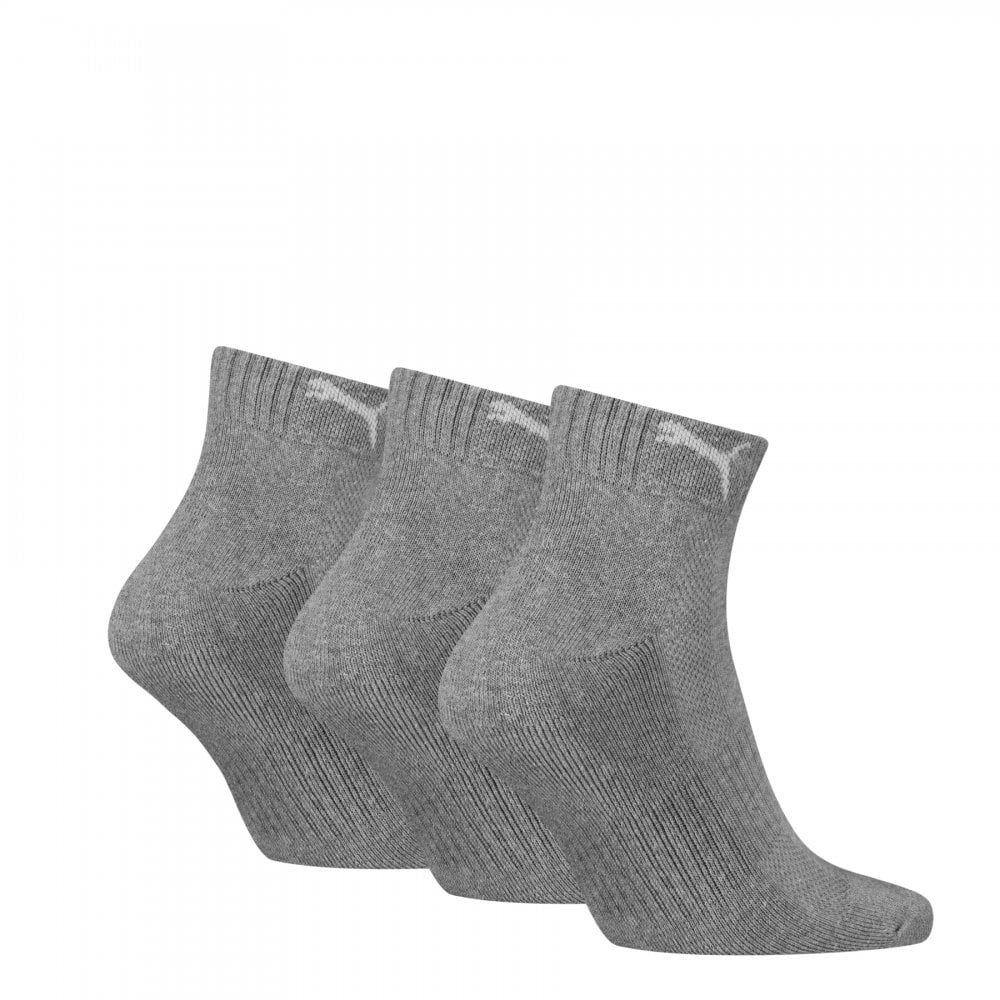 Puma Unisex Cushioned Quarter 3 Pack Socks